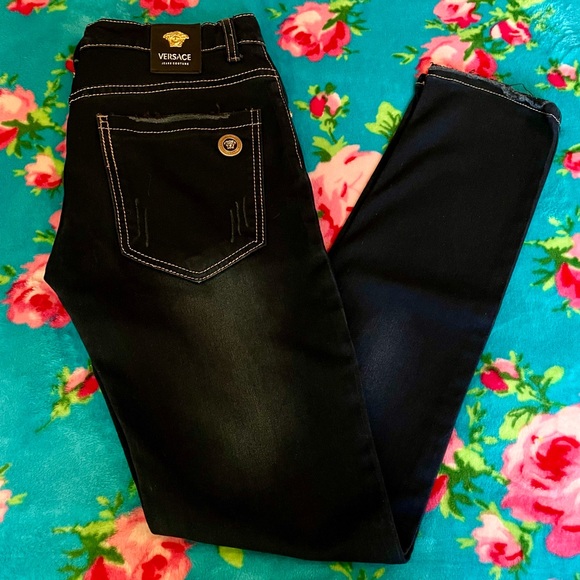 Versace Blue Denim Jeans Size 8 - Picture 3 of 5